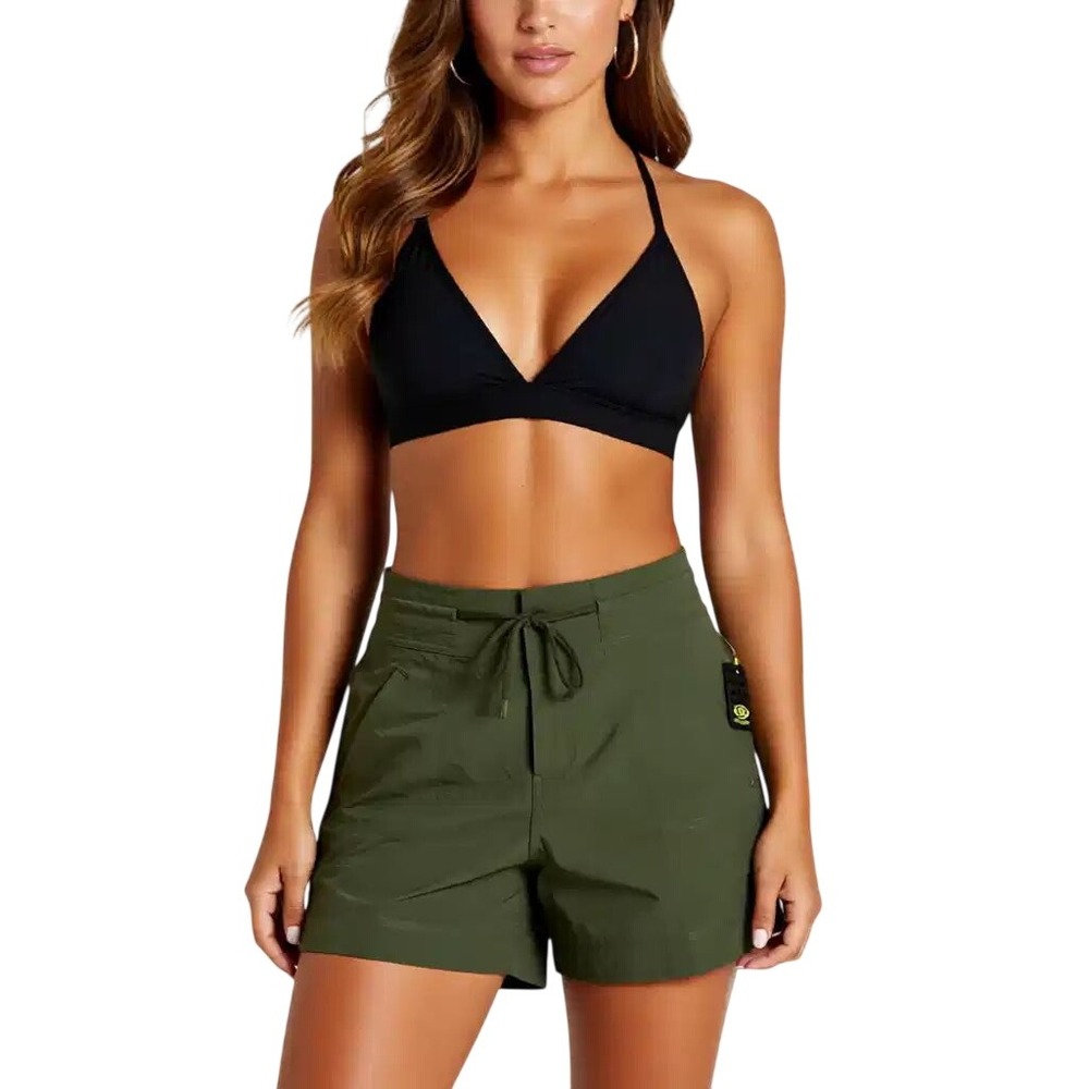 Athletic Works Womens Olive Green‎ 7 Inch Inseam Active Shorts M 8-10 NWT